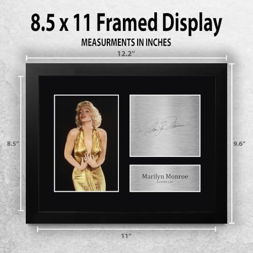 US Letter Framed Marilyn Monroe Autograph Photo - Gentlemen Prefer Blondes