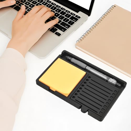 3x3 Inch Sticky Note Holder with Templates and Dispenser for Office Home and School