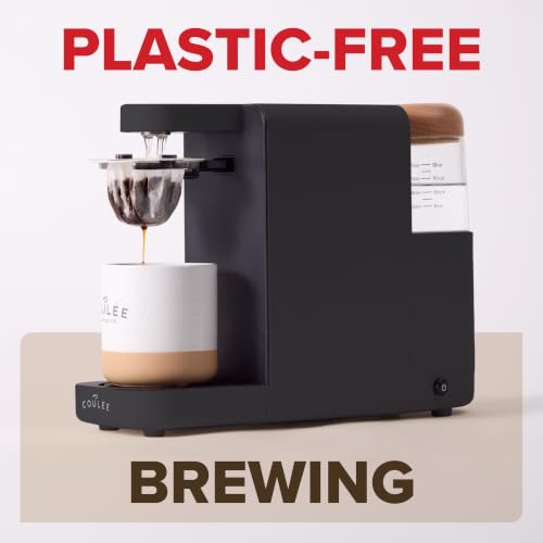 Gray Mini Plastic-Free Pour Over Coffee Maker - Single Serve, Automated