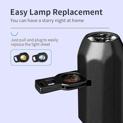 Halloween LED Mini Ambient Projector Light - Black, 6 Patterns Ceiling Decor