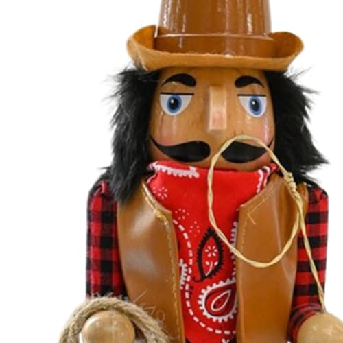 Wooden Nutcracker Figurine Cowboy Christmas Nutcracker Soldier Centerpiece