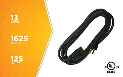 Woods Extension Cord (15 foot Black)