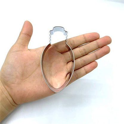 Christmas Light Bulb Cookie Cutter 2 x 3.4 Inches Food Safe Stainless Steel