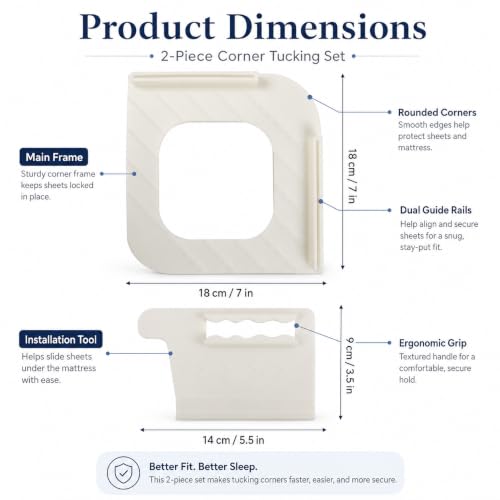 Heavy Duty Bed Sheet Corner Clips - 4-Pack Fitted Sheet Holders with Snap-Lock Grippers