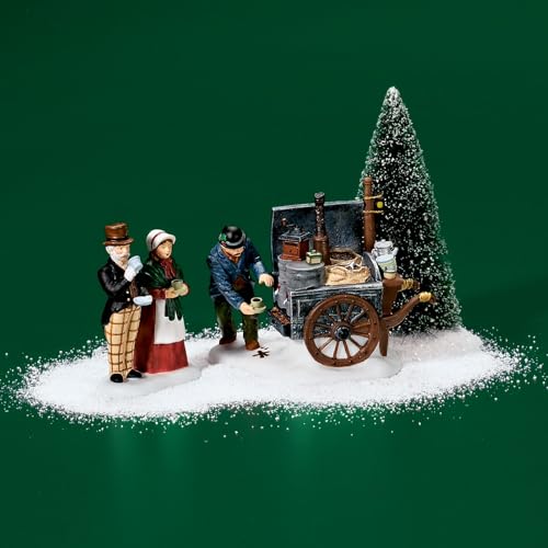 Dickens' Village Coffee Stall Building and Figurine Set - Victorian England Decor