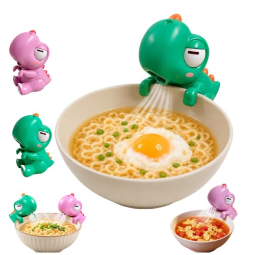 Mini Dinosaur Clip-On Fan for Cups & Bowls - Green, 8.5cm