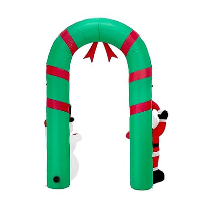 Inflatable Christmas Decor Santa & Snowman with LED Lights 8ft Yard Art Holiday Decorations