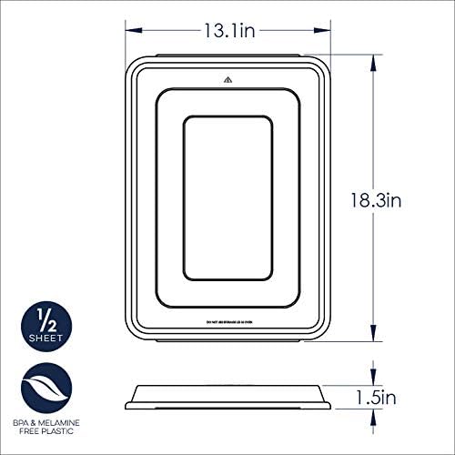 Nordic Ware Half Sheet Cover - Clear, 13 x 18 Inch Size for Fresh Food Storage