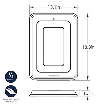 Nordic Ware Half Sheet Cover - Clear, 13 x 18 Inch Size for Fresh Food Storage