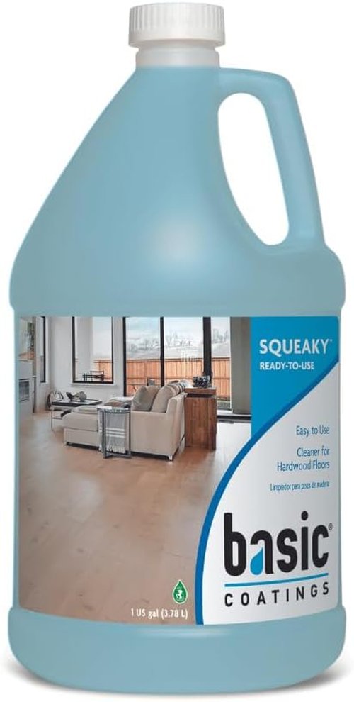 Basic Coatings Squeaky Hardwood Floor Cleaner Refill - No Residue Floor Cleaning Solution | 1 Gallon