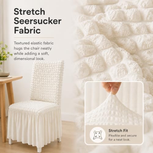 Dorm Chair Cover with Skirt - Stretch Armless Slipcover, Washable - Variation I