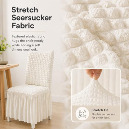 Dorm Chair Cover with Skirt - Stretch Armless Slipcover, Washable - Variation I