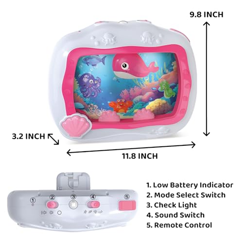 Baby Sleep Soother Musical Toy with Light for Newborns - Pink