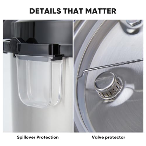 DUMOS 16-in-1 Electric Pressure Cooker 8 QT Stainless Steel Multi Cooker Electric for Pressure, Rice, Steamer, Yogurt Maker, Slow Cook