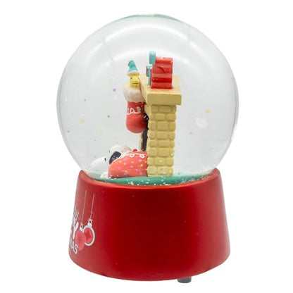 Musical Water Globe with Snoopy Fireplace Holiday Decor - 100MM