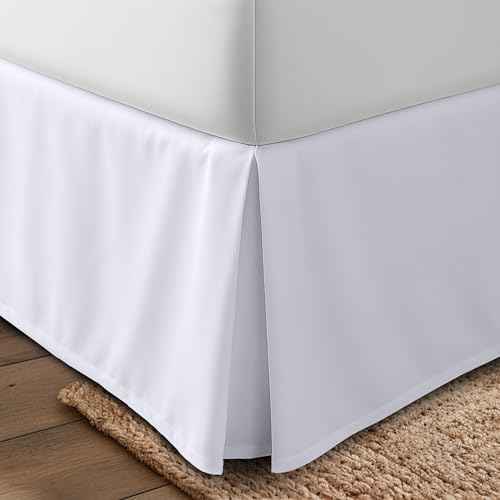 Utopia Bedding Queen Bed Skirt - Soft Quadruple Pleated Ruffle - Easy Fit with 16 Inch Tailored Drop - Hotel Quality, Shrinkage and Fade Resistant (Queen, White)