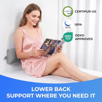 Knee Pillow for Back Sleeping - Memory Foam Leg Support for Lower Back Pain