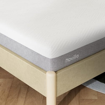 Novilla Bliss Green Tea Memory Foam Twin Mattress, Twin Mattress 10 Inch for Kids for Refreshing Sleep with Cool-Touch Nylon Cover, Zone Support & Pain Relief with CertiPUR-US Certified Foams