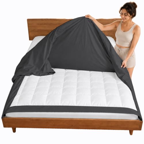 Full Grey Microfiber 3-Sided Zipper Duvet Cover Set - 5 Pieces