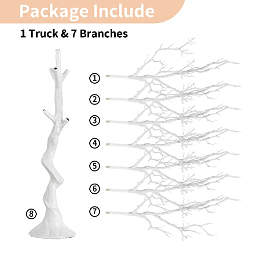 Artificial White Christmas Tree Branch - 3.44 Feet, Wedding & Holiday Decor Variation 3ft 5in - White