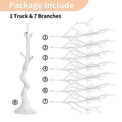 Artificial White Christmas Tree Branch - 3.44 Feet, Wedding & Holiday Decor Variation 3ft 5in - White