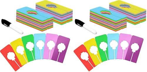 30 Pcs Closet Rack Dividers - Writable 6 Colors with Marker, Pack of 2 (Colour)