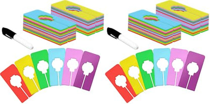 30 Pcs Closet Rack Dividers - Writable 6 Colors with Marker, Pack of 2 (Colour)