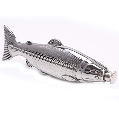 Stainless Steel Fish-Shaped Travel Flask - 4oz Leakproof Wine & Liquor Bottle
