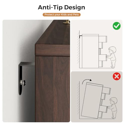 Modern Brown 5-Drawer Dresser for Bedroom Storage