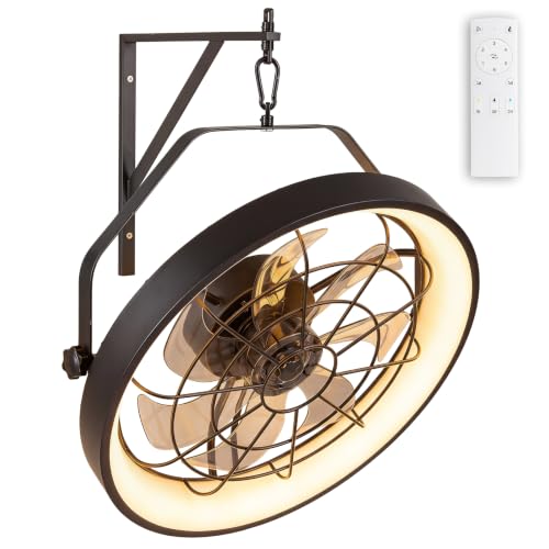 20-Inch Wall Mounted Fan with Dimmable LED Light, 6-Speed & Timer - Variation of THIS listing