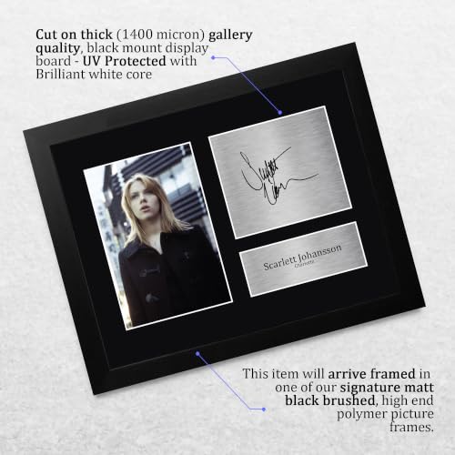US Letter Framed Signed Scarlett Johansson Autograph Photo - Lost in Translation Fan Memorabilia