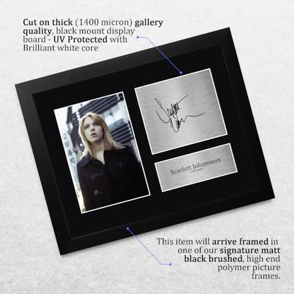 US Letter Framed Signed Scarlett Johansson Autograph Photo - Lost in Translation Fan Memorabilia