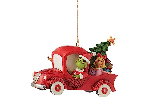 Christmas Hanging Ornament Grinch and Red Truck Decor - Jim Shore Collectible