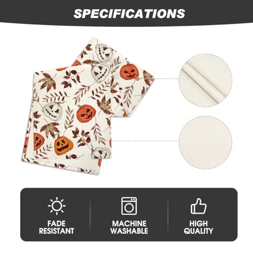 Halloween Table Runner 13x72 Inch Beige Polyester Home Party Decor
