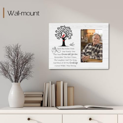 Memorial Picture Frame - Sympathy Gifts for Loss of Loved One, 8x10 Wood Photo Frame