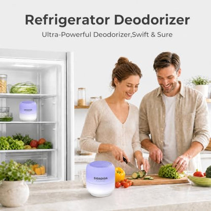 Long-Lasting Refrigerator Deodorizer 2-Pack - Up to 10 Years Odor Control Alternative to Baking Soda