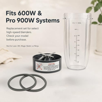 Nutribullet Blender Replacement Accessory Set - 4 Pieces for 600W & Pro 900W