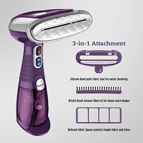 Conair Handheld Garment Steamer for Clothes, Turbo ExtremeSteam 1550W, Portable Handheld Design, Strong Penetrating Steam - Amazon Exclusive in Plum