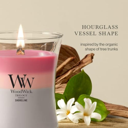 WoodWick Shoreline Trilogy Candles with Crackling Wick - 9.7oz