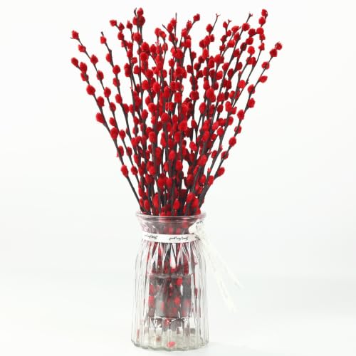 Natural Dried PussyWillow Branches for Rustic Wedding Decor Fireplace Mantel Centerpiece
