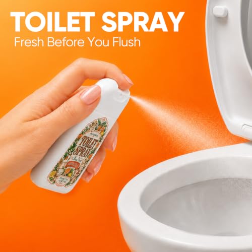 Travel Size Toilet Spray Pack - Bathroom Odor Neutralizer with 8 Scents