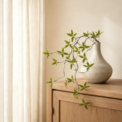2PCS Faux Greenery Stems for Vase & Centerpieces - Flexible Artificial Branches