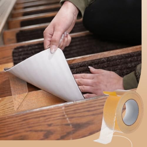 Heavy Duty Double Sided Rug Tape for Hardwood & Carpet Floors - 1.97 x 32.8 Yards
