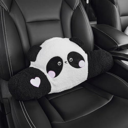 Ergonomic Car Lumbar Support Pillow for Driving Comfort - Cotton Linen