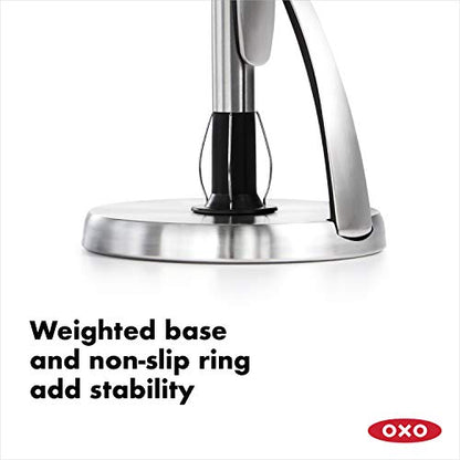 OXO Good Grips SimplyTear Paper Towel Holder - Stainless Steel (Silver & Black)