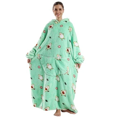 Avocado Wearable Blanket Hoodie for Adults - Oversized Soft Warm Blanket Sweatshirt