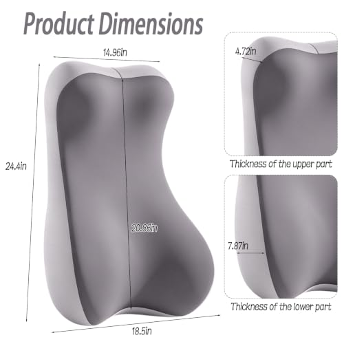 2-in-1 Neck and Lumbar Support Pillow for Recliners - Breathable Back Cushion