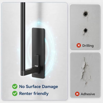 Magnetic Paper Towel Holder for Fridge, Toolbox & Grill - Matte Black