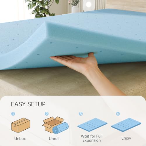 Memory Foam Mattress Topper Twin - 3 Inch Support & Comfort