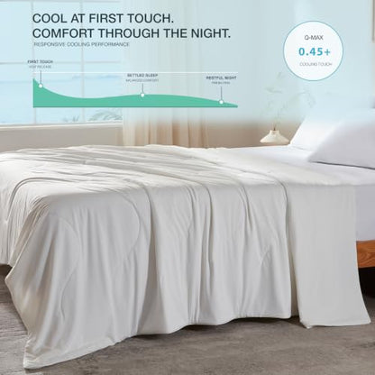 Cooling Comforter King Cali King White 90x106 Bed Duvet for Hot Sleepers